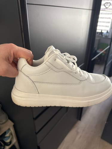 Customer photo review of ELEVATESHOES WHITE CASUAL