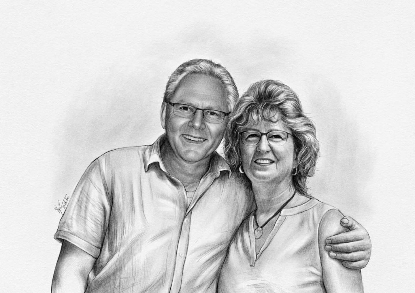 Customer photo review of Portrait Zeichnen Lassen vom Foto - Zeichnung in Bleistift oder Farbe nach Vorlage