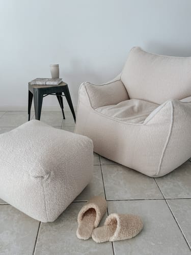 Customer photo review of DODO BEAN BAG - TEDDY FLEECE CREAM