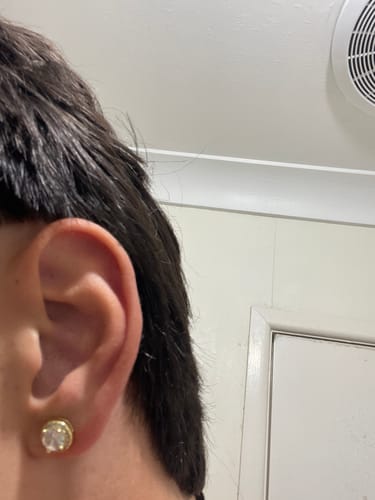 Customer photo review of Atlas Halo Studs (Gold)