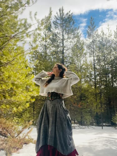 Customer photo review of Gray Linen Dress - Long Maxi Boho Style Short Sleeved Shift Dress with Two Large Pockets Spring Summer Fashion (C427)