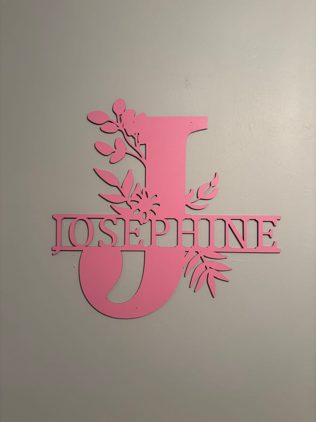 Customer photo review of Monogram Letter With Name Floral Wreath Nude (Unpainted)