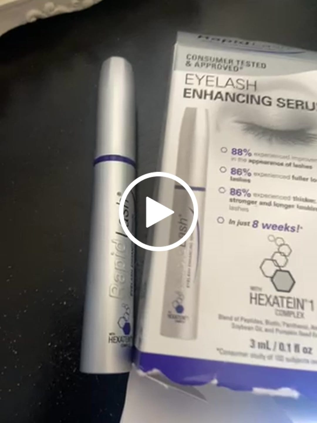 Customer video review of Rapidlash Eyelash Enhancing Serum - Eyelash Growth Treatment