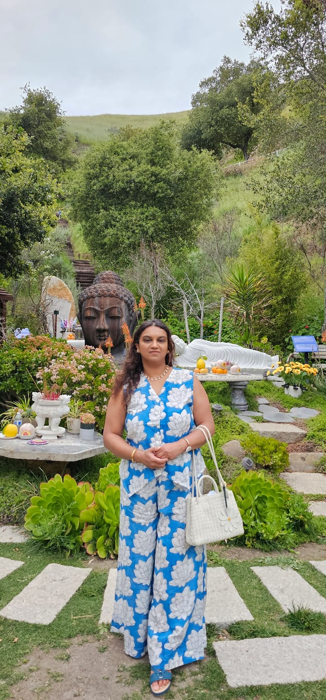 Customer photo review of Mallika Waistcoat Cotton Co-ord Set