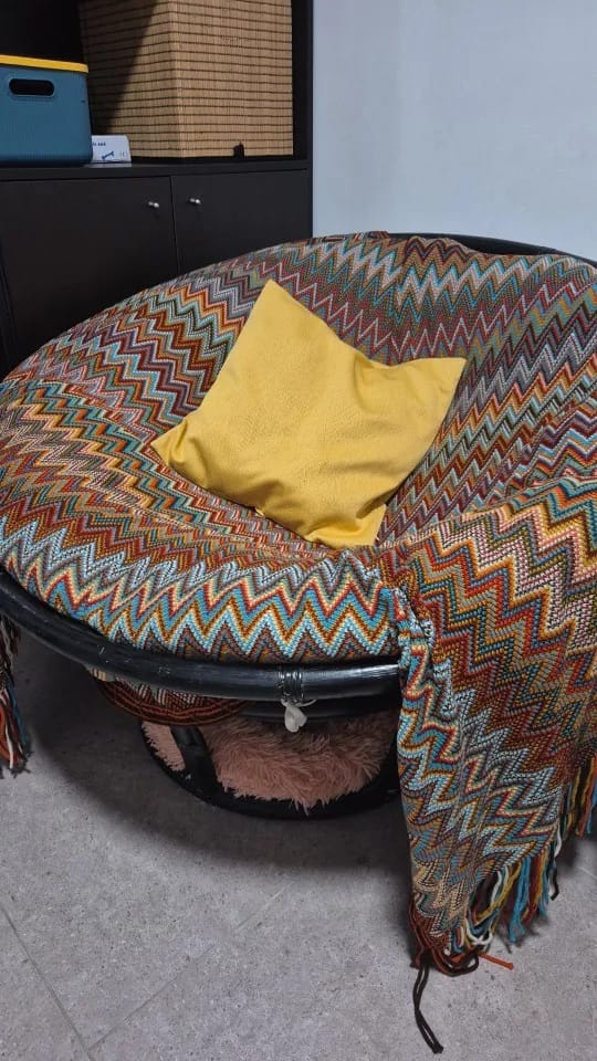 Customer photo review of Chevron Cascade Blanket