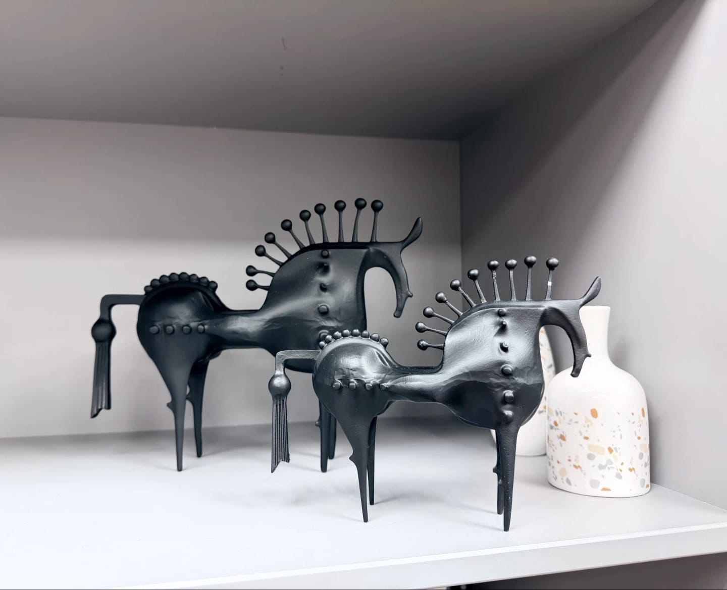 Customer photo review of Shadow Stallion Metal Statue