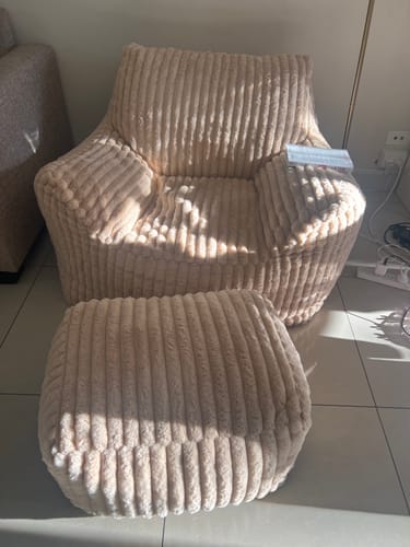 Customer photo review of DODO LOUNGE CHAIR - CHANNEL CORD SANDSTONE