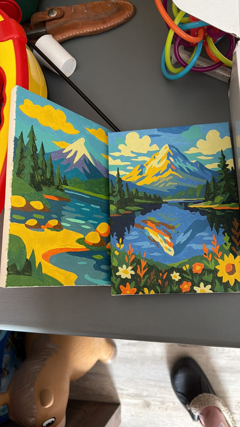 Customer photo review of 6 Mini Paintings - Beautiful Landscapes Set