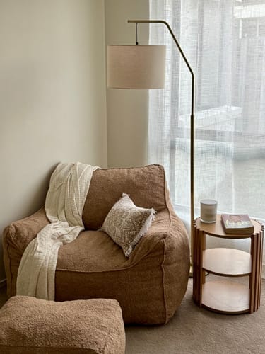 Customer photo review of DODO LOUNGE CHAIR - BOUCLE CAMEL