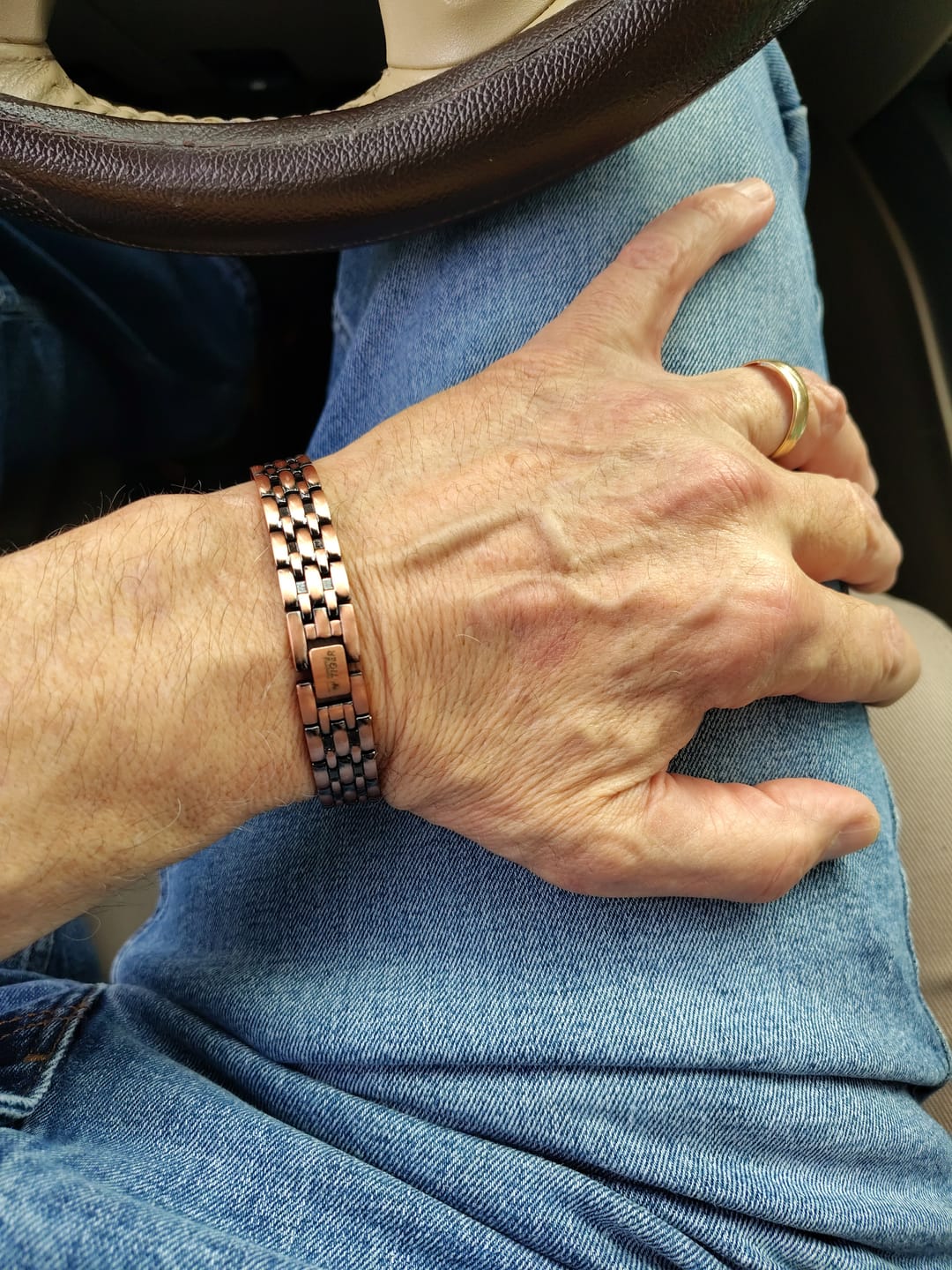 Customer photo review of Riders' Copper Bracelet