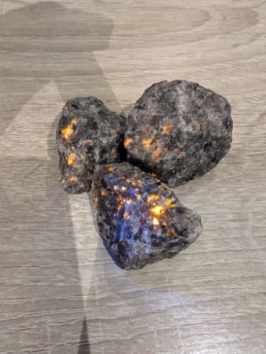 Customer photo review of Natural Raw Yooperlites – Flame Stone