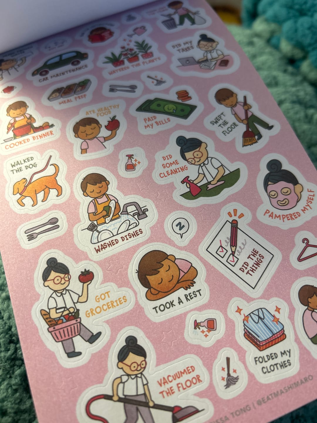 Customer photo review of Adulting, Work and Everyday Life Sticker Book