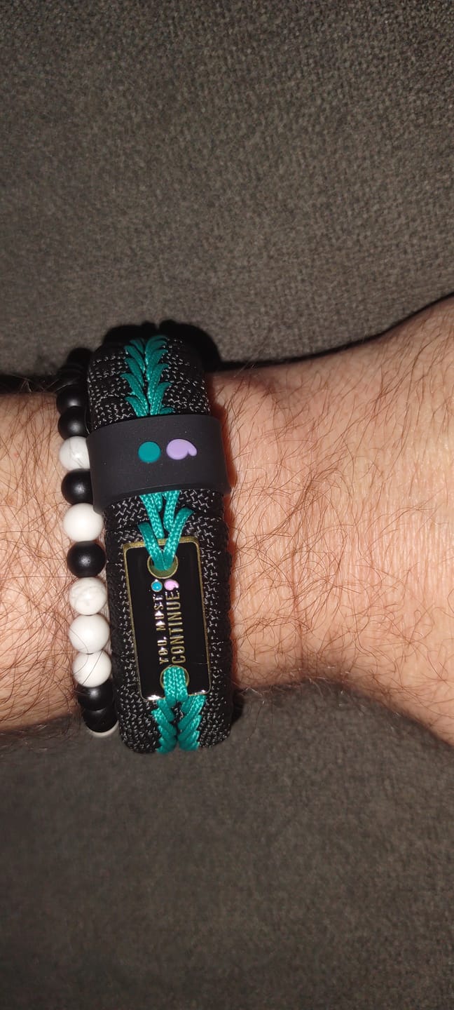 Customer photo review of "Continue ;" - Paracord Bracelet