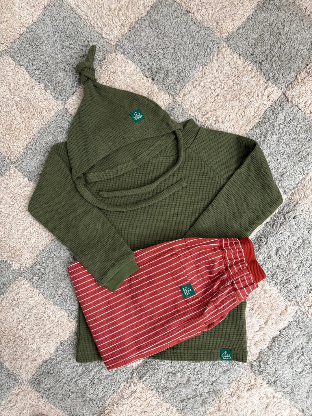 Customer photo review of Chive Waffle Long Sleeve Cosy Top