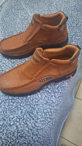 Customer photo review of EaseStep™ Waterproof Non-Slip Ankle Boots – Soft Comfort & Orthopedic Support