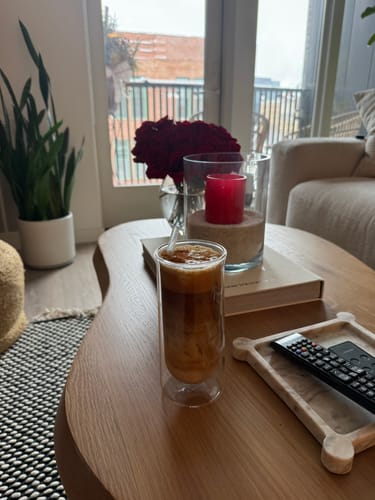 Customer photo review of FLUR Iced Coffee Glasses