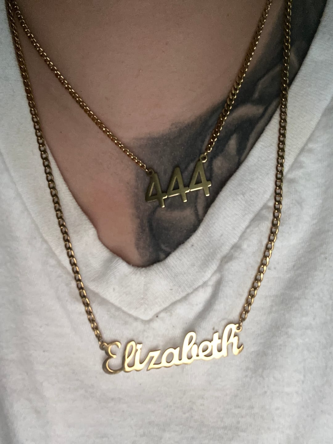 Customer photo review of Angel Number Necklace w/ Cuban Chain