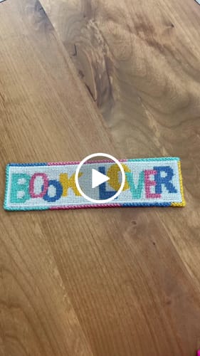 Customer video review of Book Lover Bookmark Needlepoint Kit x Draper James