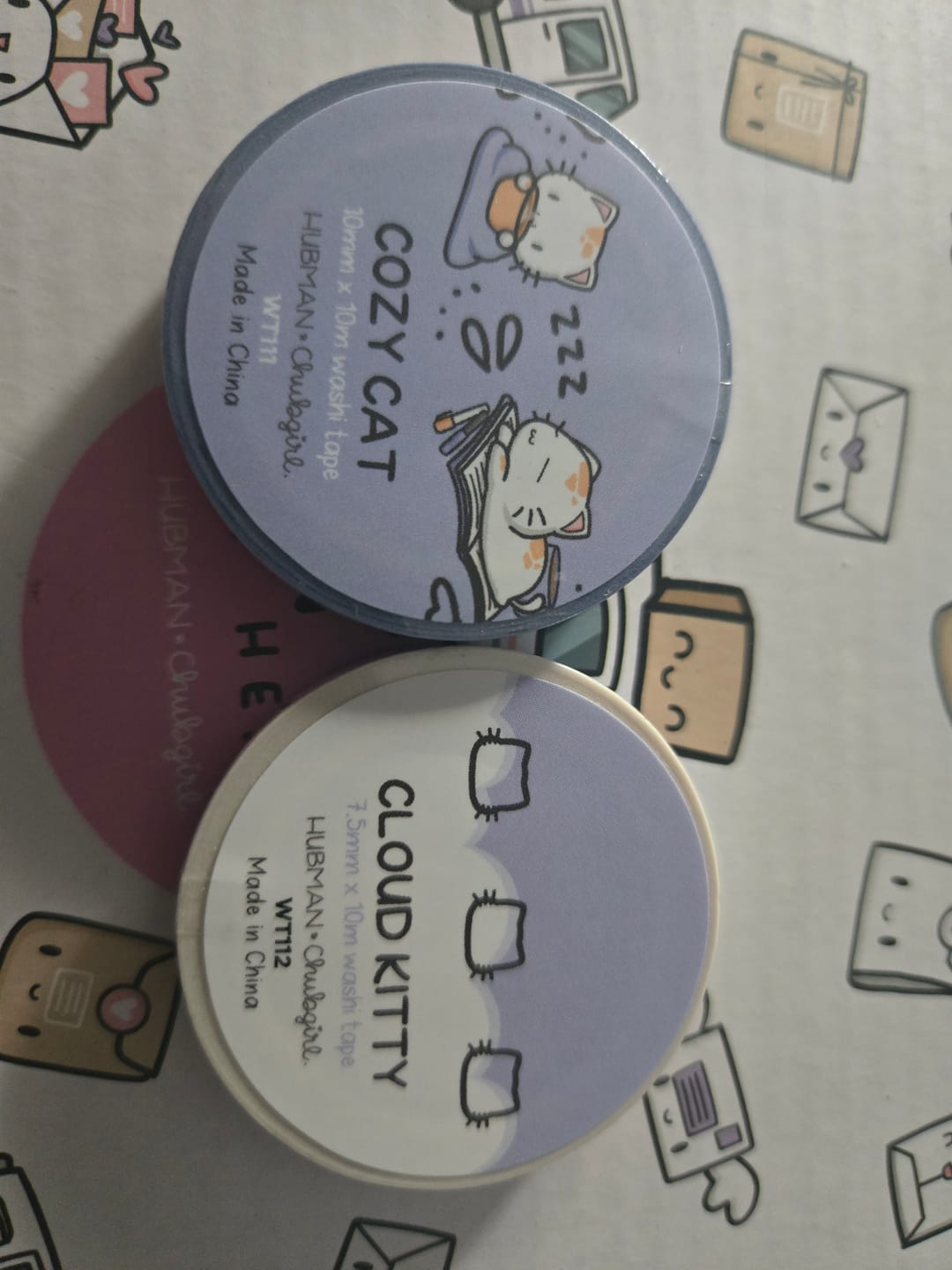 Customer photo review of Cozy Cat Washi Tape (Set of 2)