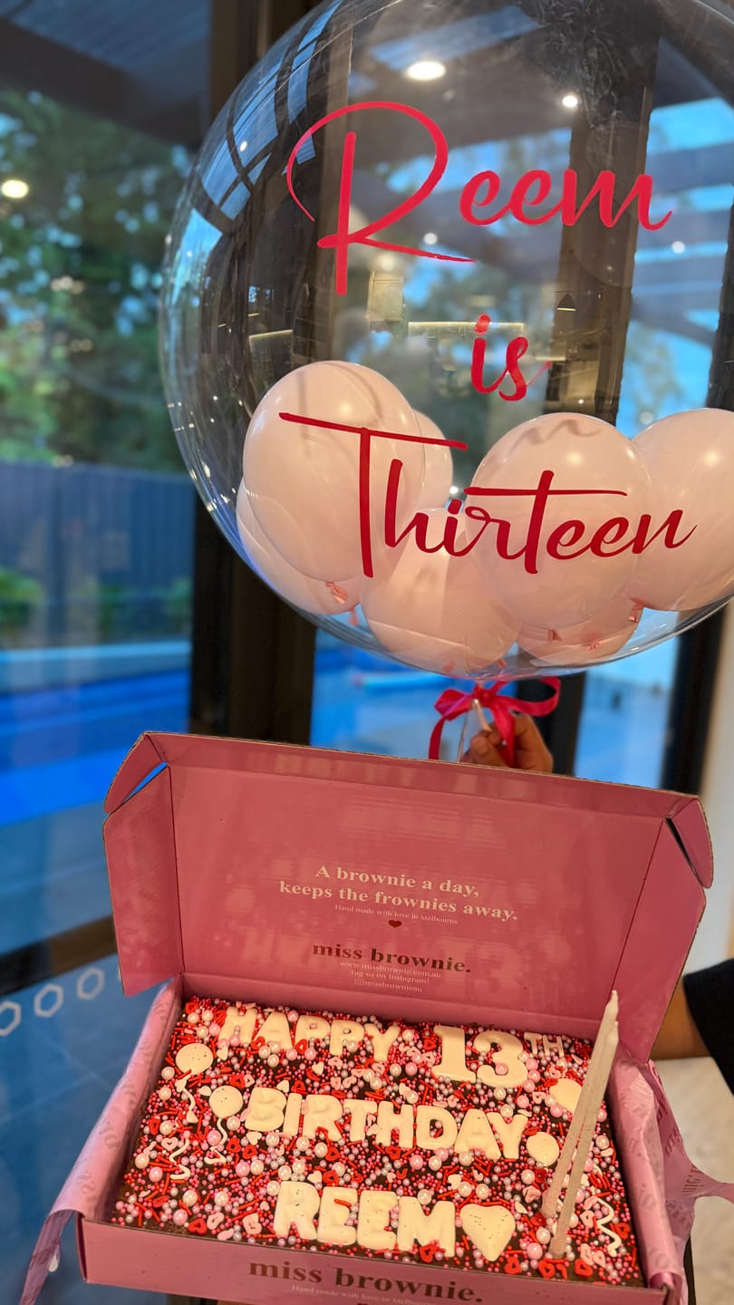 Customer photo review of Birthday Brownie · Large