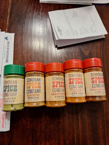 Customer photo review of World's Hottest Pepper Powders 5 Pack