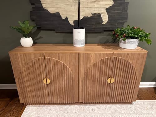 Customer photo review of 65" Arched Modern Fluted Sideboard Buffet Cabinet