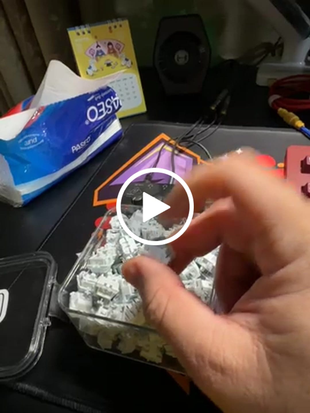 Customer video review of KEYGEEK PA LINEAR SWITCH FACTORY LUBED (10PCS)