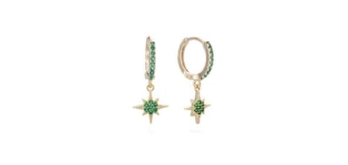 Customer photo review of Cosima Star Huggie Earrings