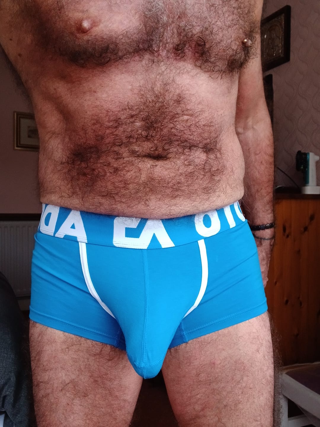 Customer photo review of 2 Pack Men's Gun and Bullet Separation Large Pouch U-Convex 3D Cut Loose Trunks
