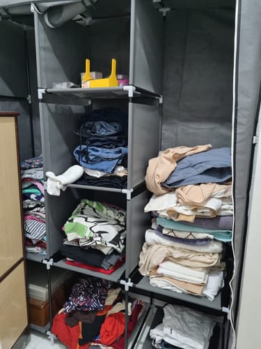 Customer photo review of Guarda Roupa Dobrável Organizador Roupa Decoteam