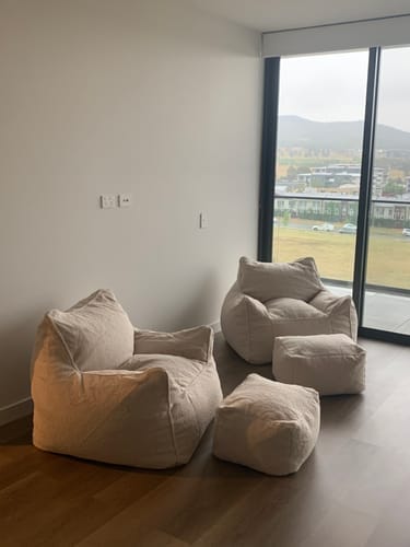 Customer photo review of DODO BEAN BAG - TEDDY FLEECE BEIGE