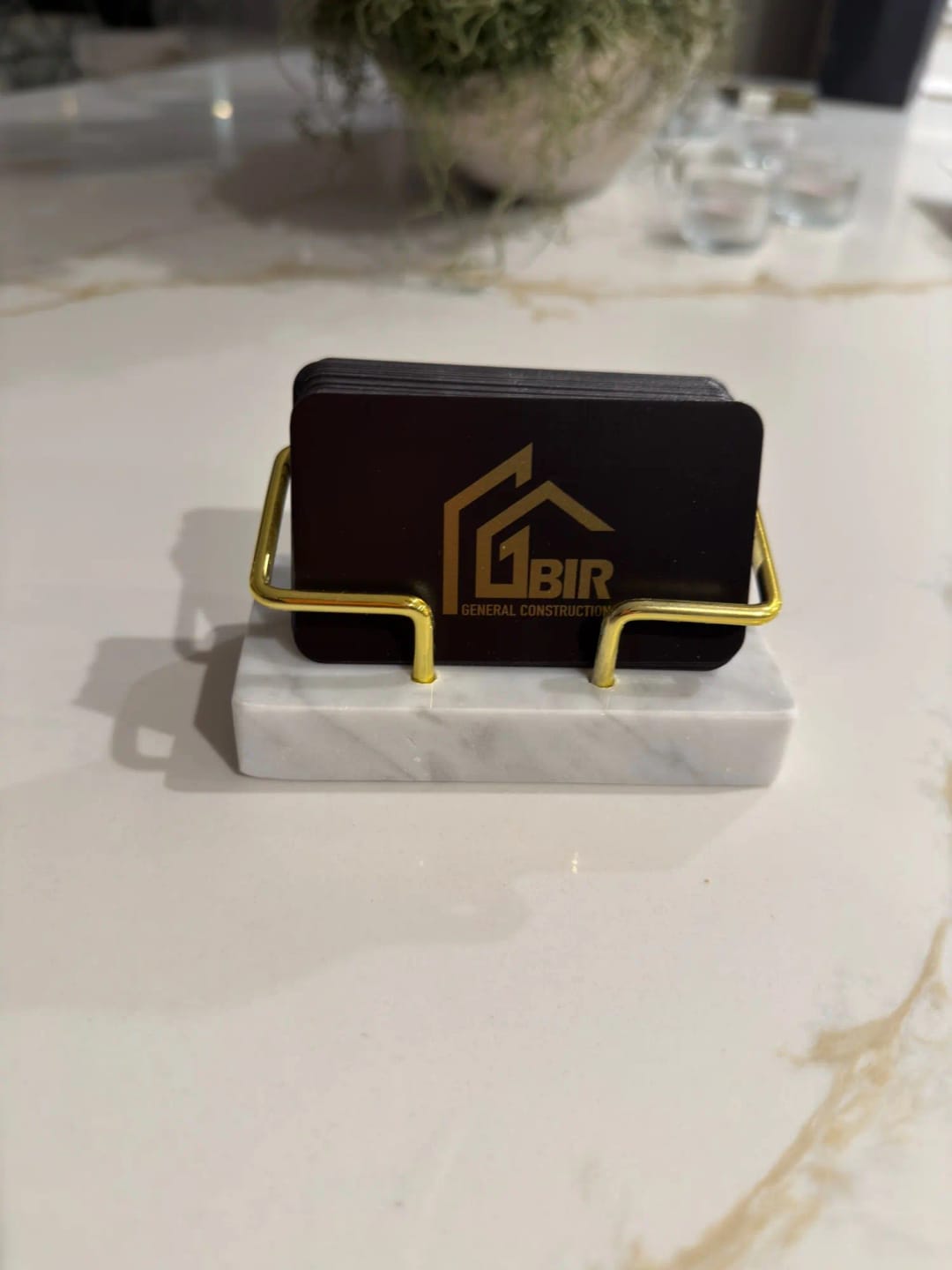 Customer photo review of Marble Business Card Holder