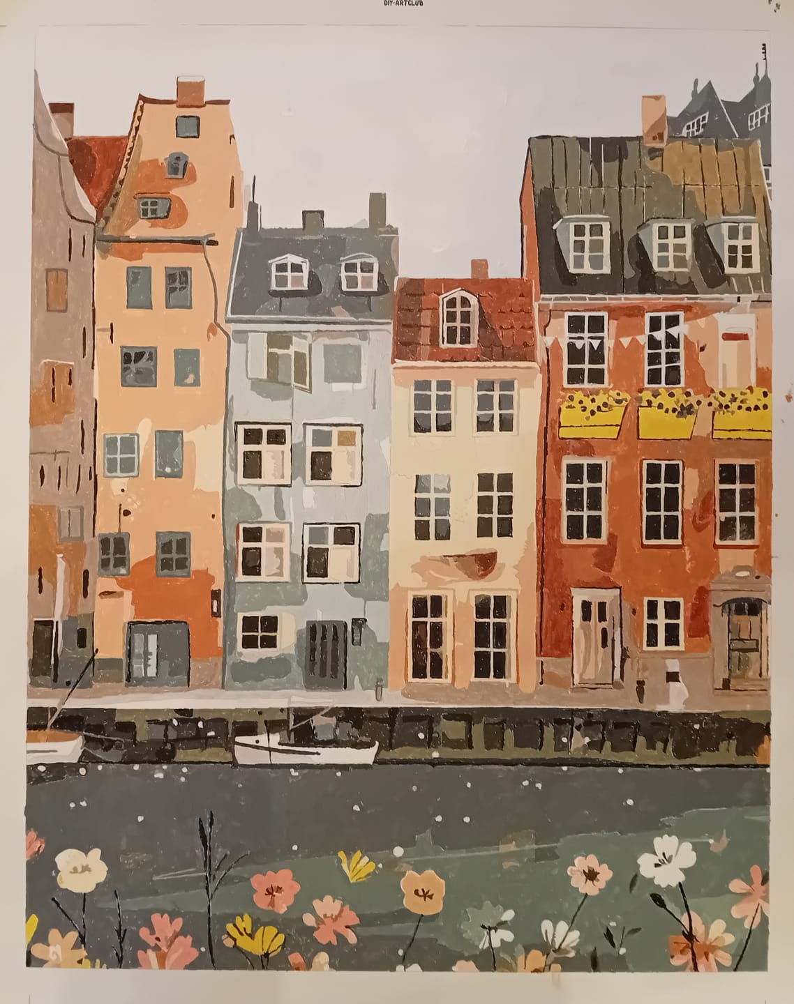 Customer photo review of Copenhagen Canal houses | Paint by Number