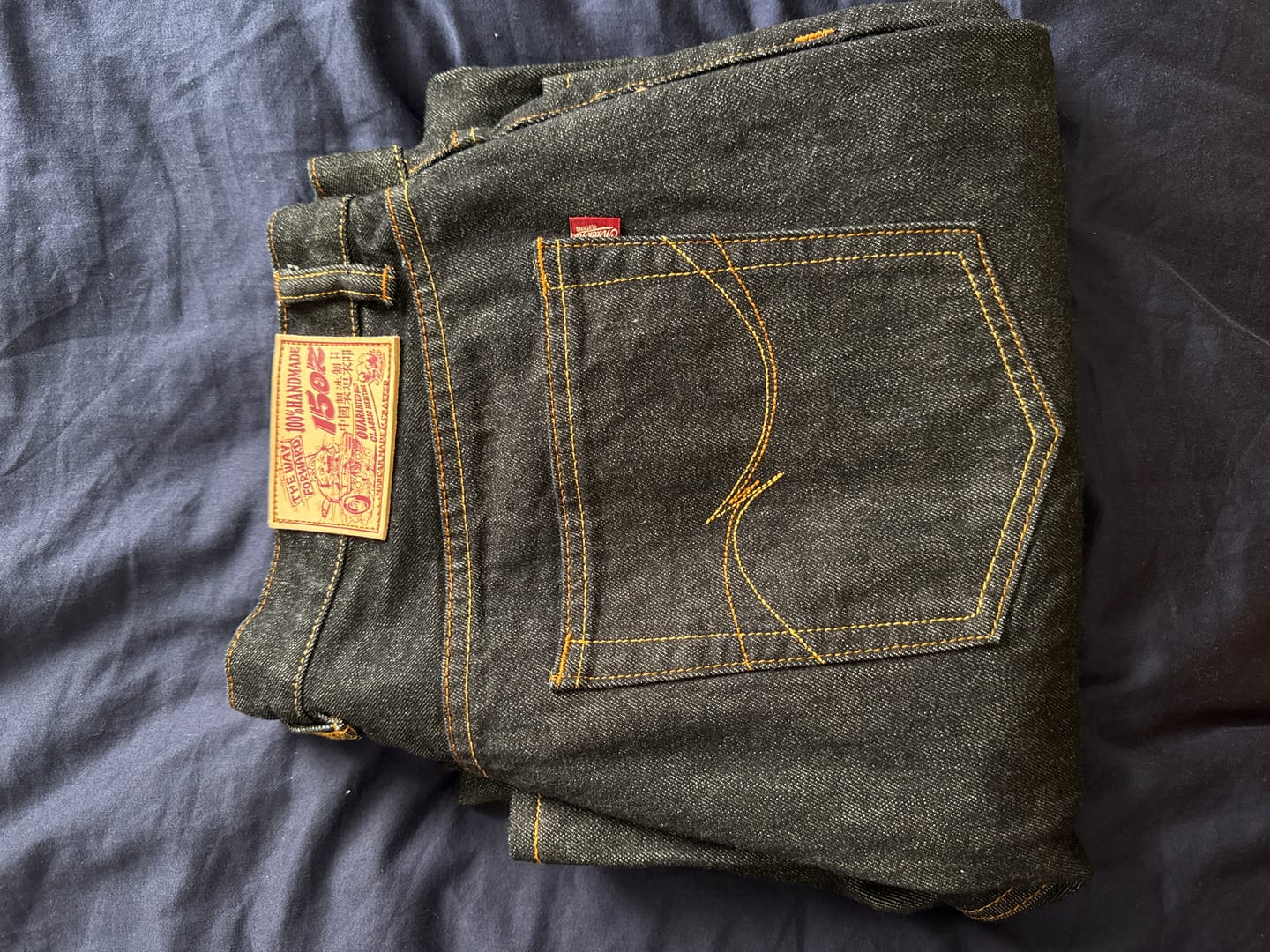 Customer photo review of 15.5OZ Classic 705 Wide-Leg jeans-Regular Wash