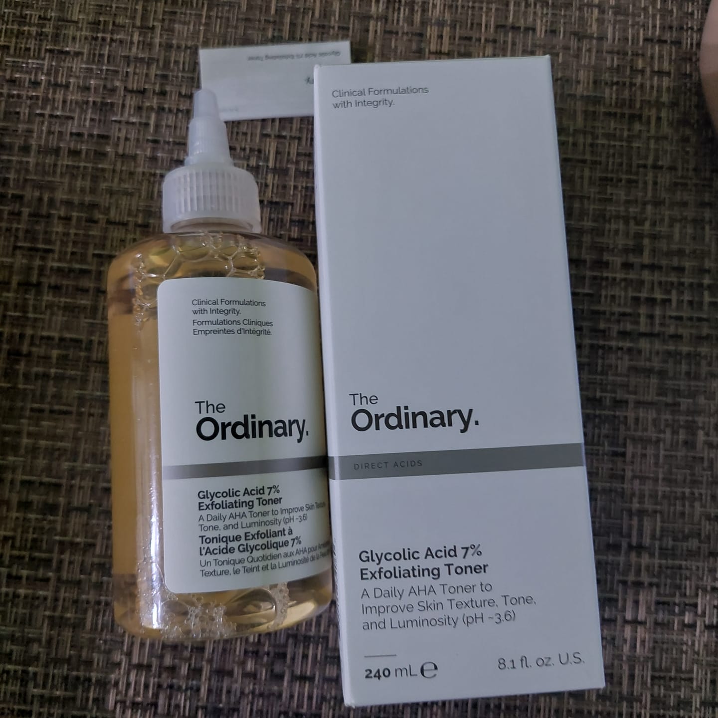 Customer photo review of Glycolic Acid 7% Exfoliating Toning Solution