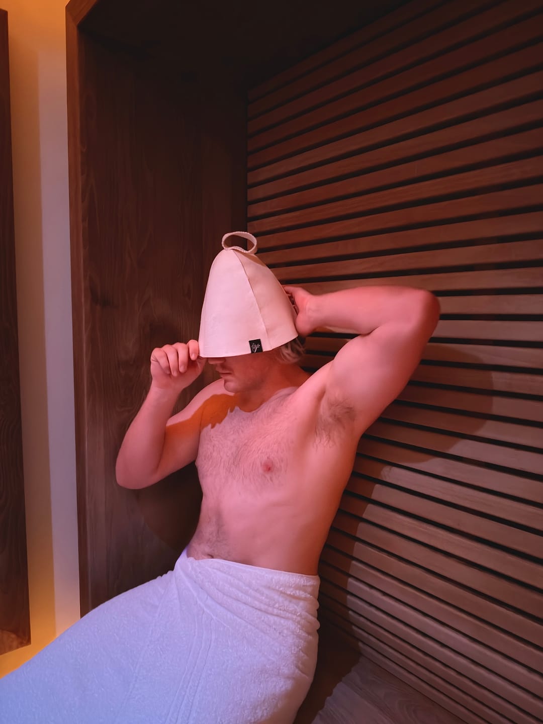Customer photo review of The Koala Sauna Hat