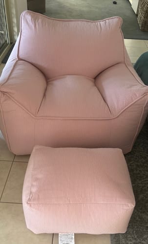 Customer photo review of DODO BEAN BAG - CORDUROY BABY PINK
