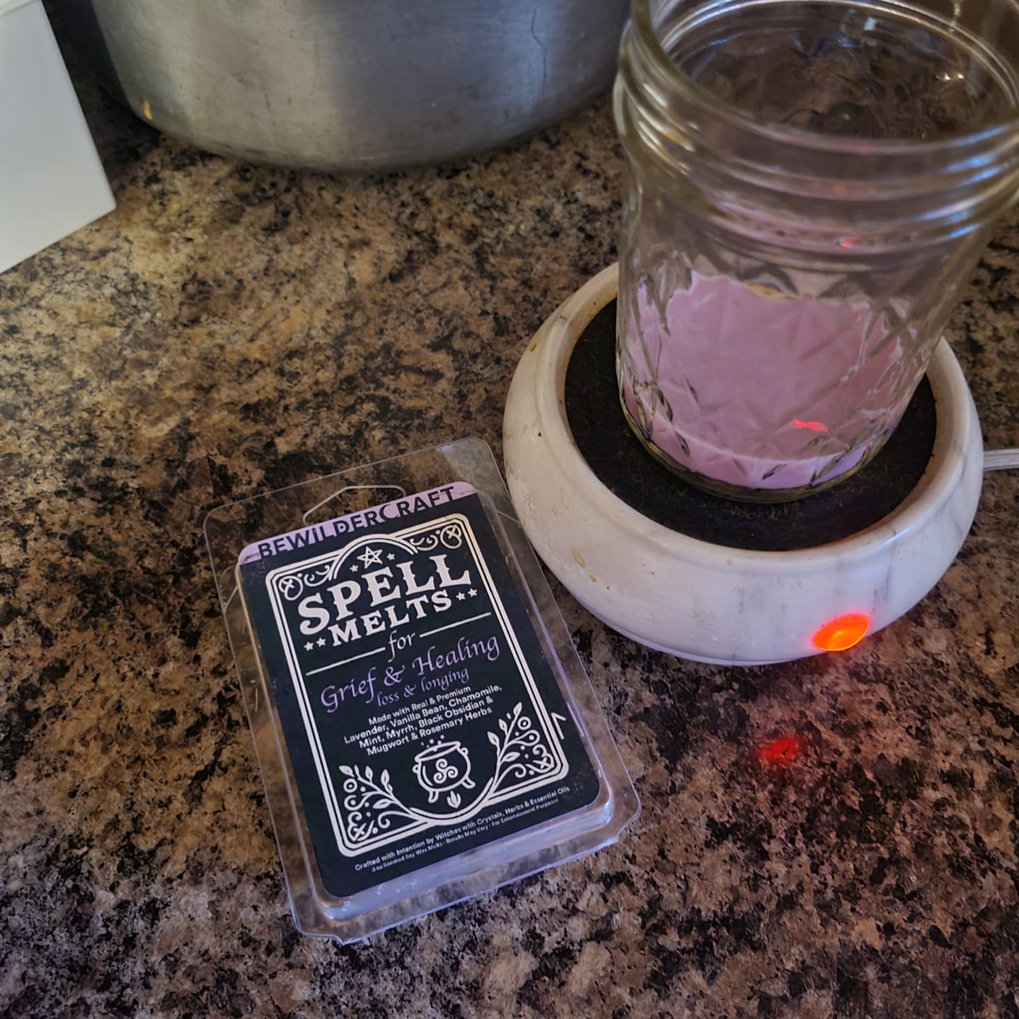 Customer photo review of Spell Melts for Grief & Healing Wax Melts