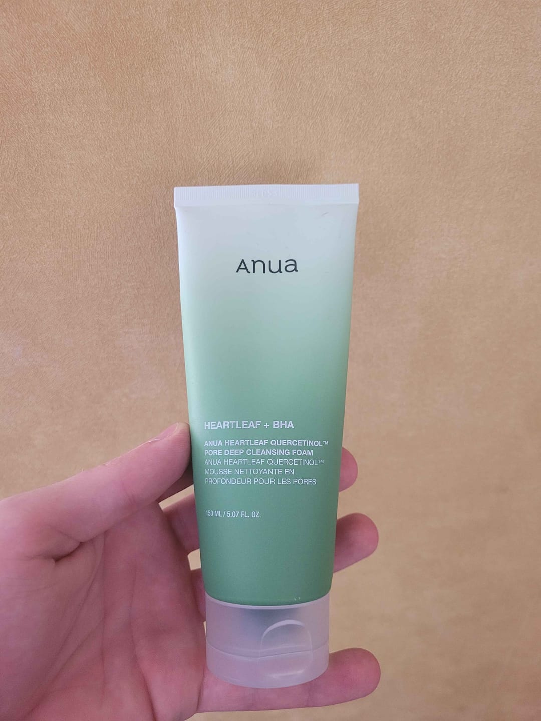 Customer photo review of Putiņas dziļai sejas mazgāšanai un attīrīšanai Anua Heartleaf Quercetinol Deep Pore Cleansing Foam