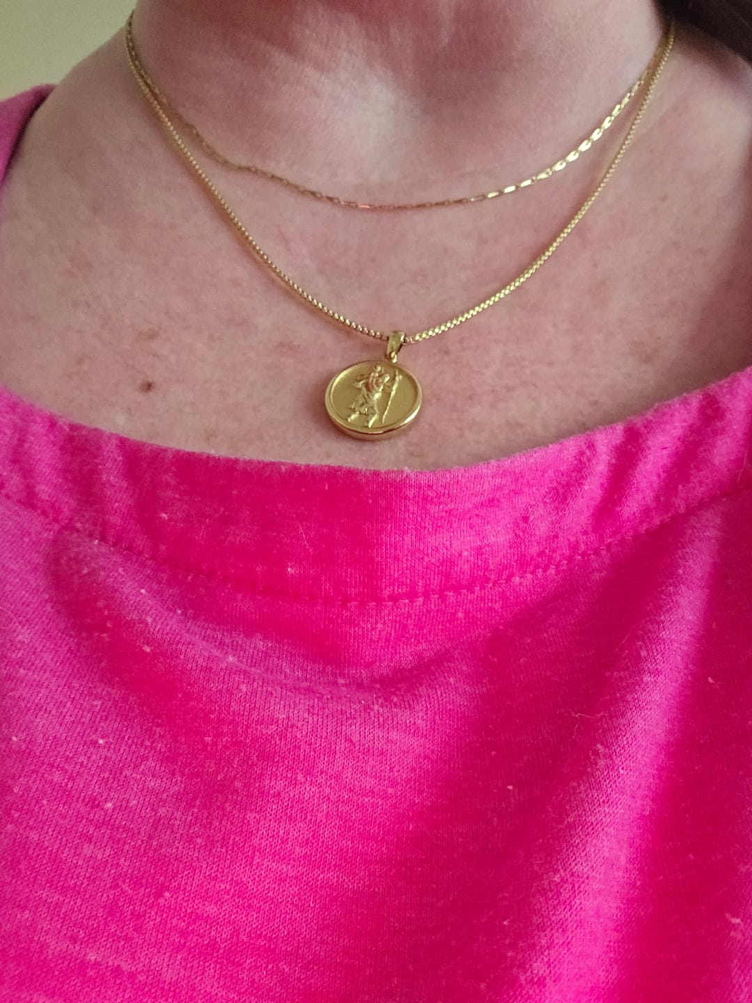 Customer photo review of St Christopher Talisman Necklace