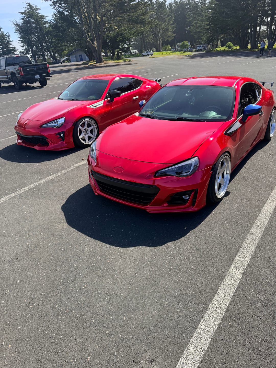Customer photo review of Glossy Metallic Vampire Red Vinyl Wrap