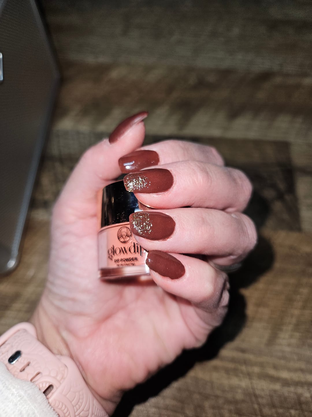 Customer photo review of Rogue Red Dipping Powder