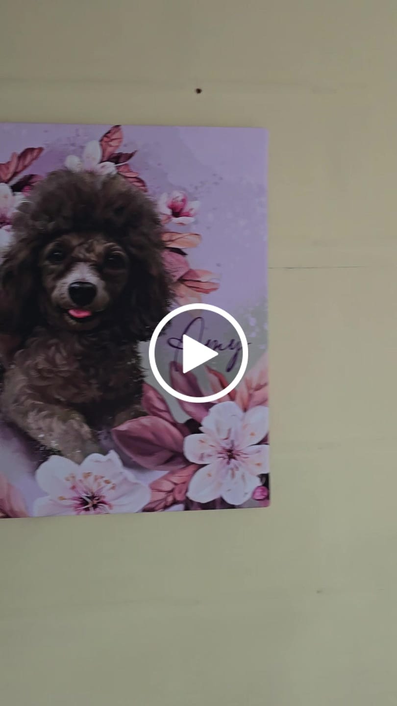 Customer video review of Handgemaltes Haustierportrait auf Premium Leinwand im Naturalistischen Stil