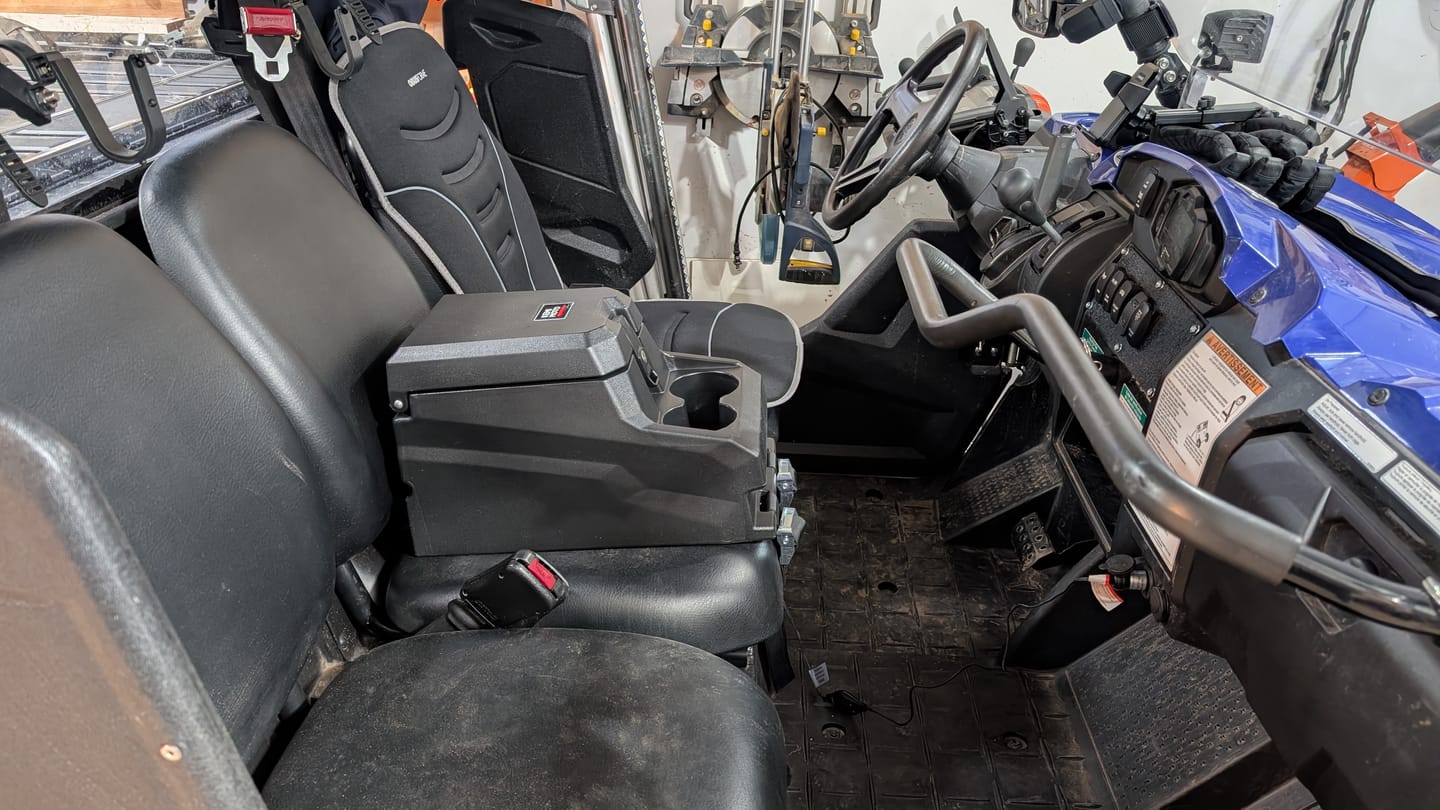 Customer photo review of UTV Bench Seat Center Console Box for Polaris Ranger XP 1000/Crew 2017-2024