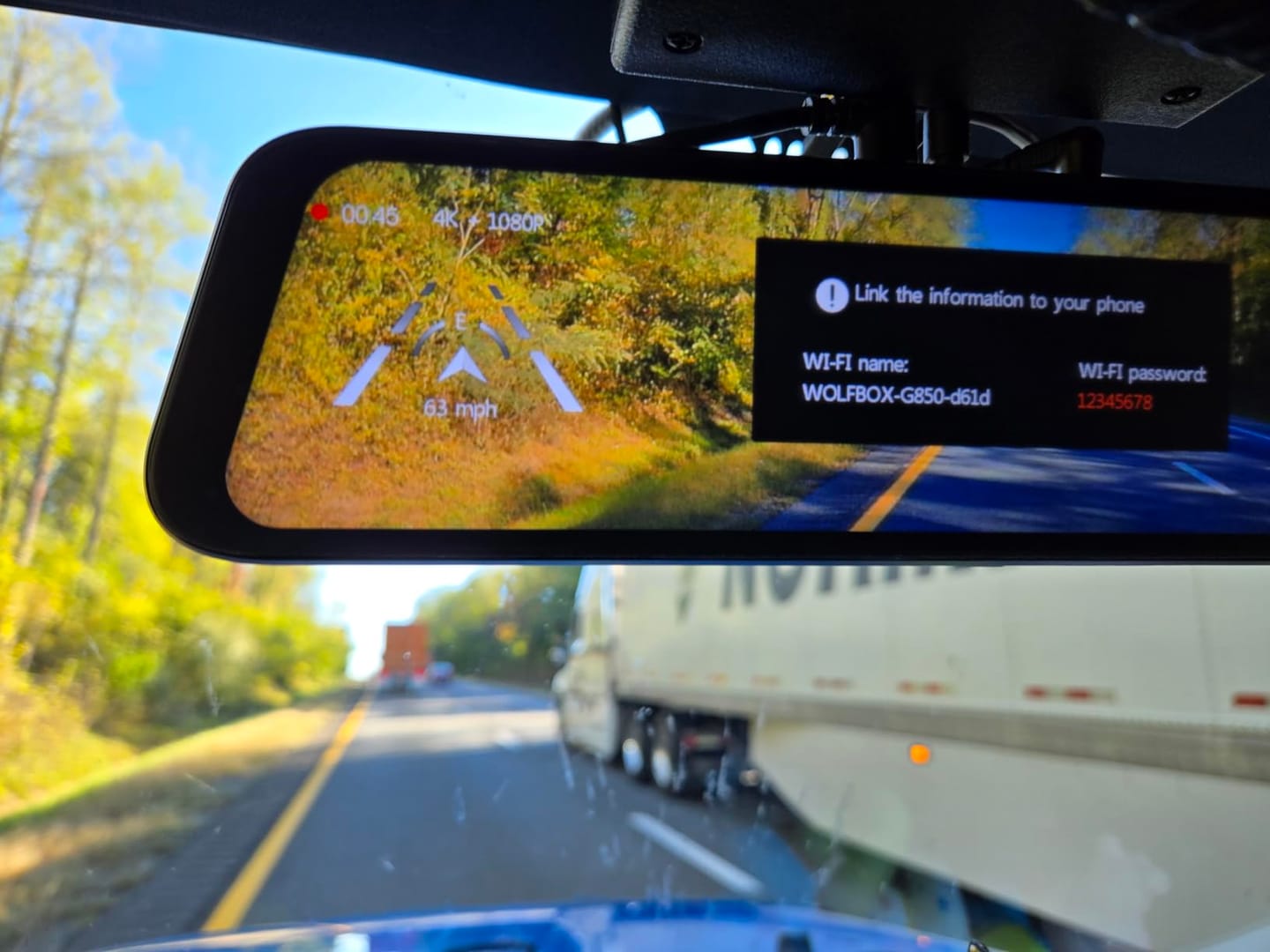 Customer photo review of 10" Elite | 4K Front + 2K Rear Smart Streaming Mirror