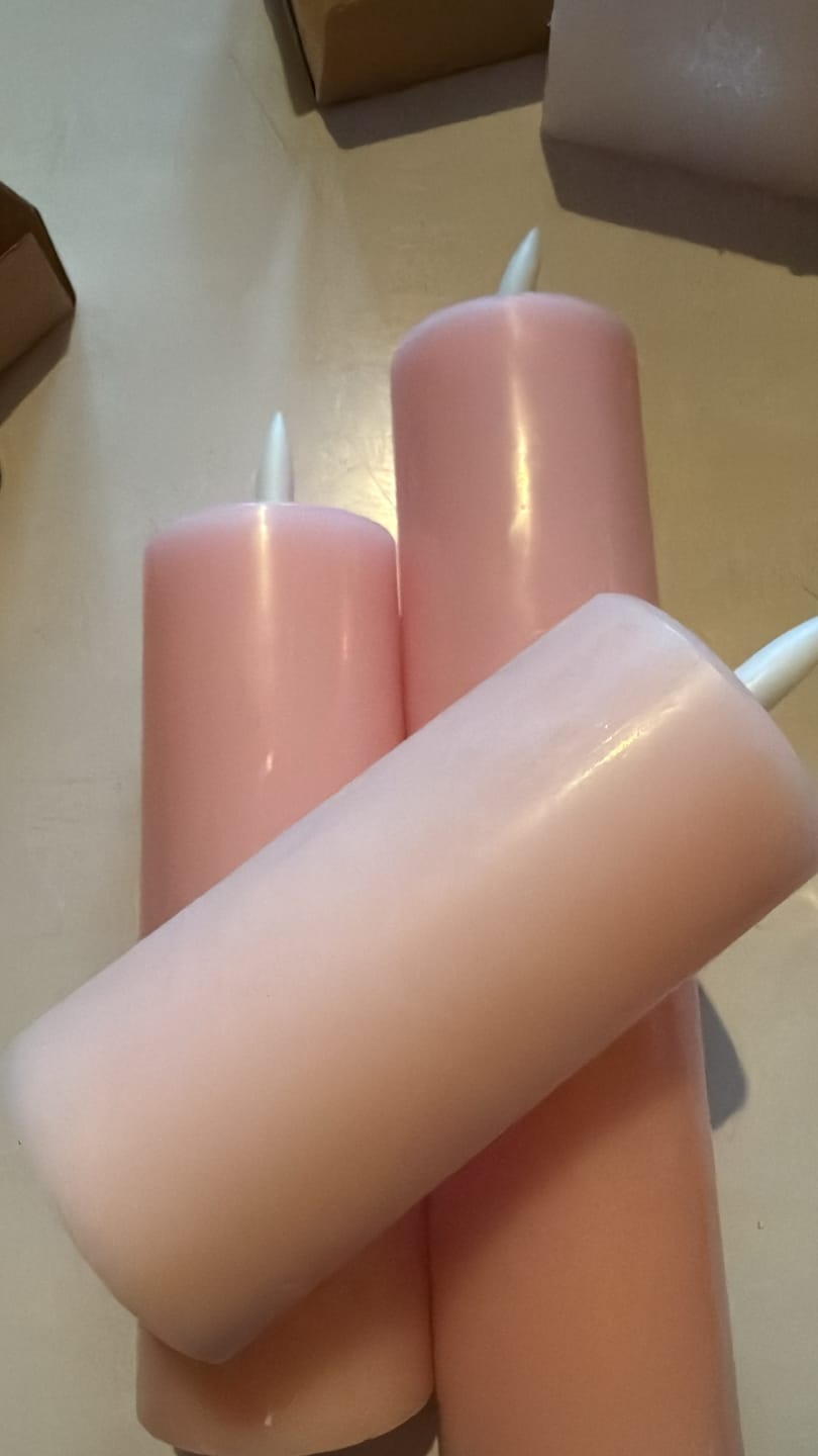 Customer photo review of LED Bloklys Ø 5 x 20 cm Lyserød