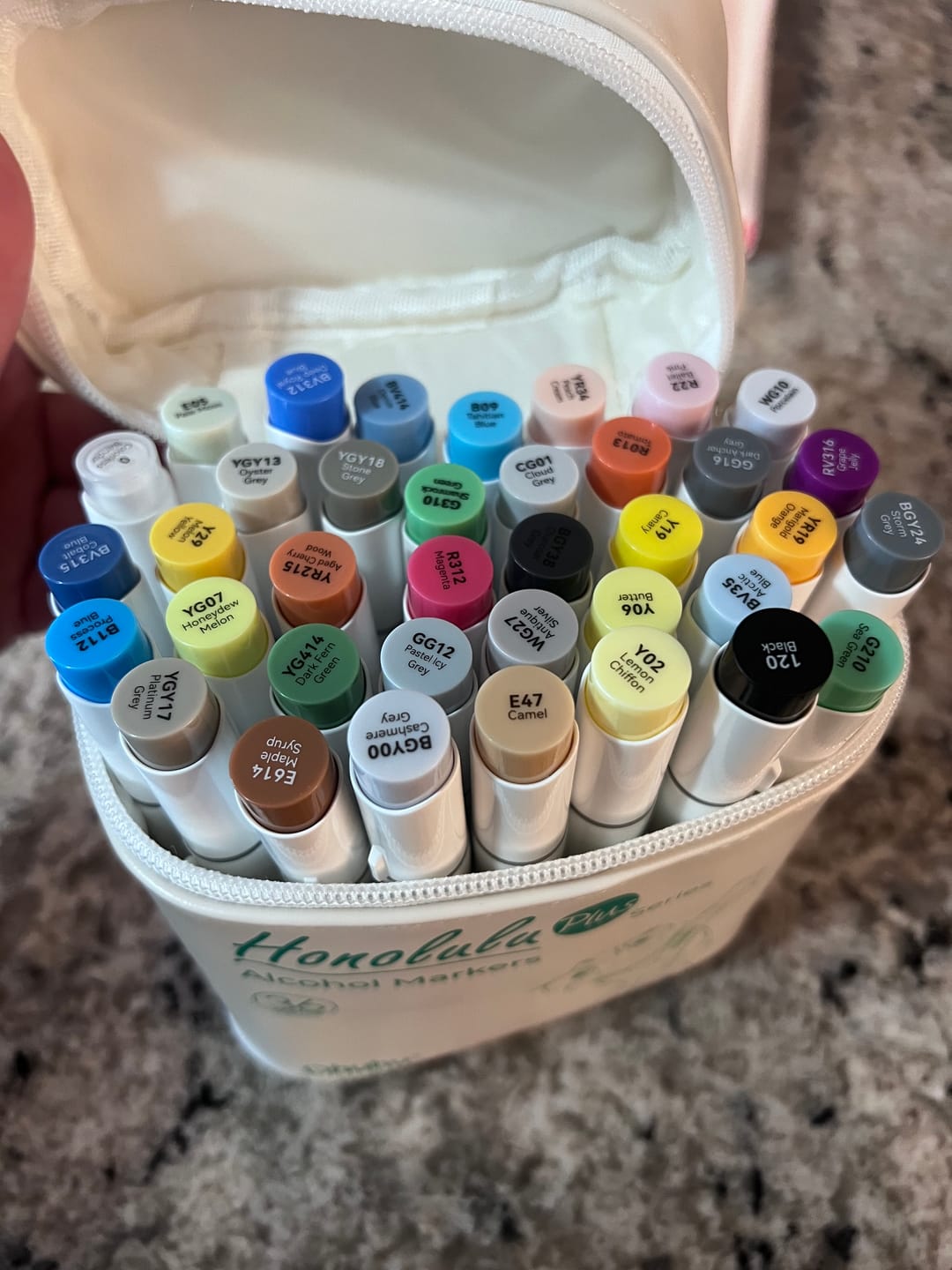 Customer photo review of Ohuhu Honolulu Plus Series Supreme Rubber Brush Tip Markers