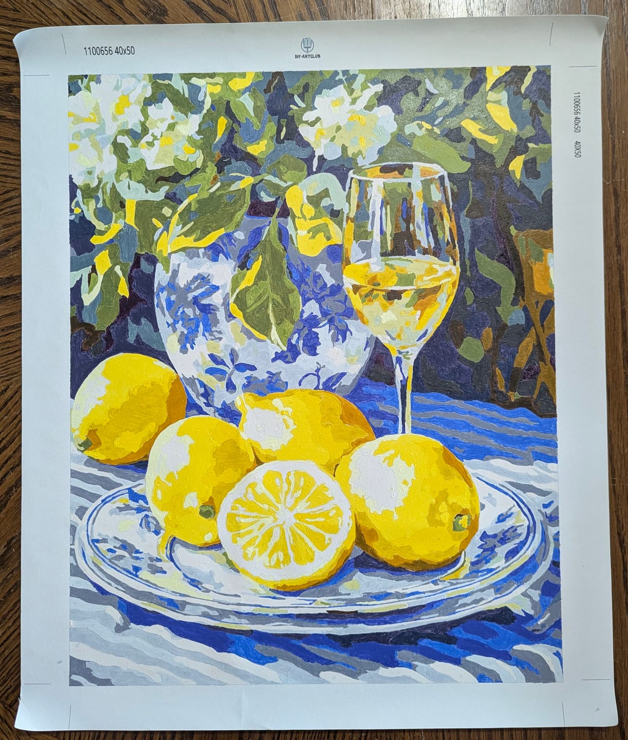 Customer photo review of Lemons and Wine | Paint by Numbers