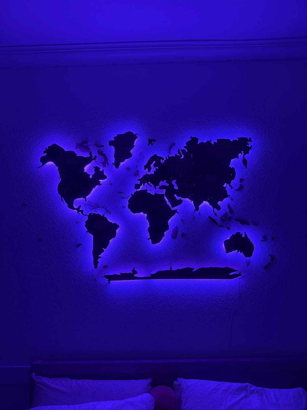 Customer photo review of 3D LED Wooden World Map 3.0 Terra