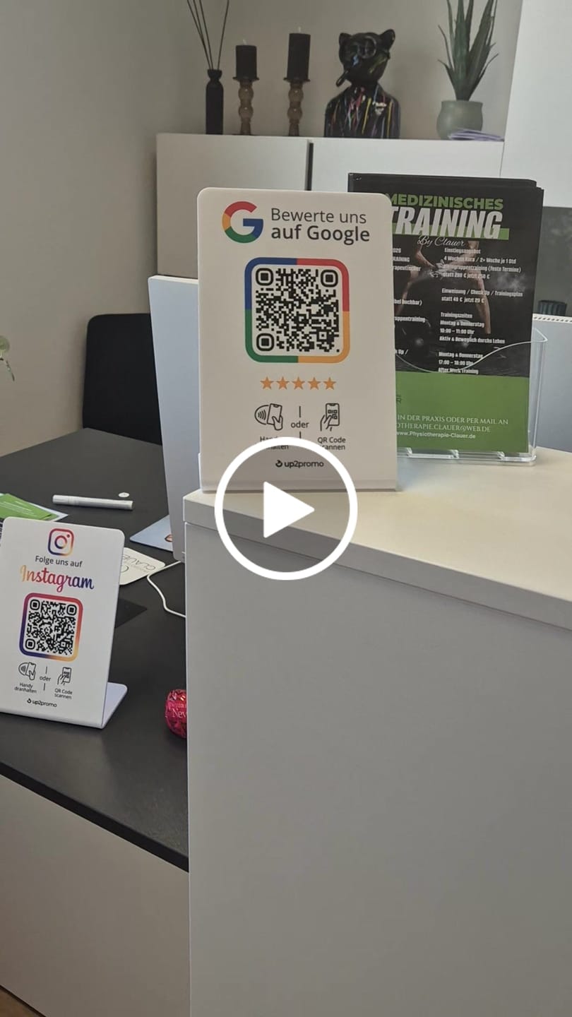 Customer video review of Google Bewertung Aufsteller mit NFC & QR